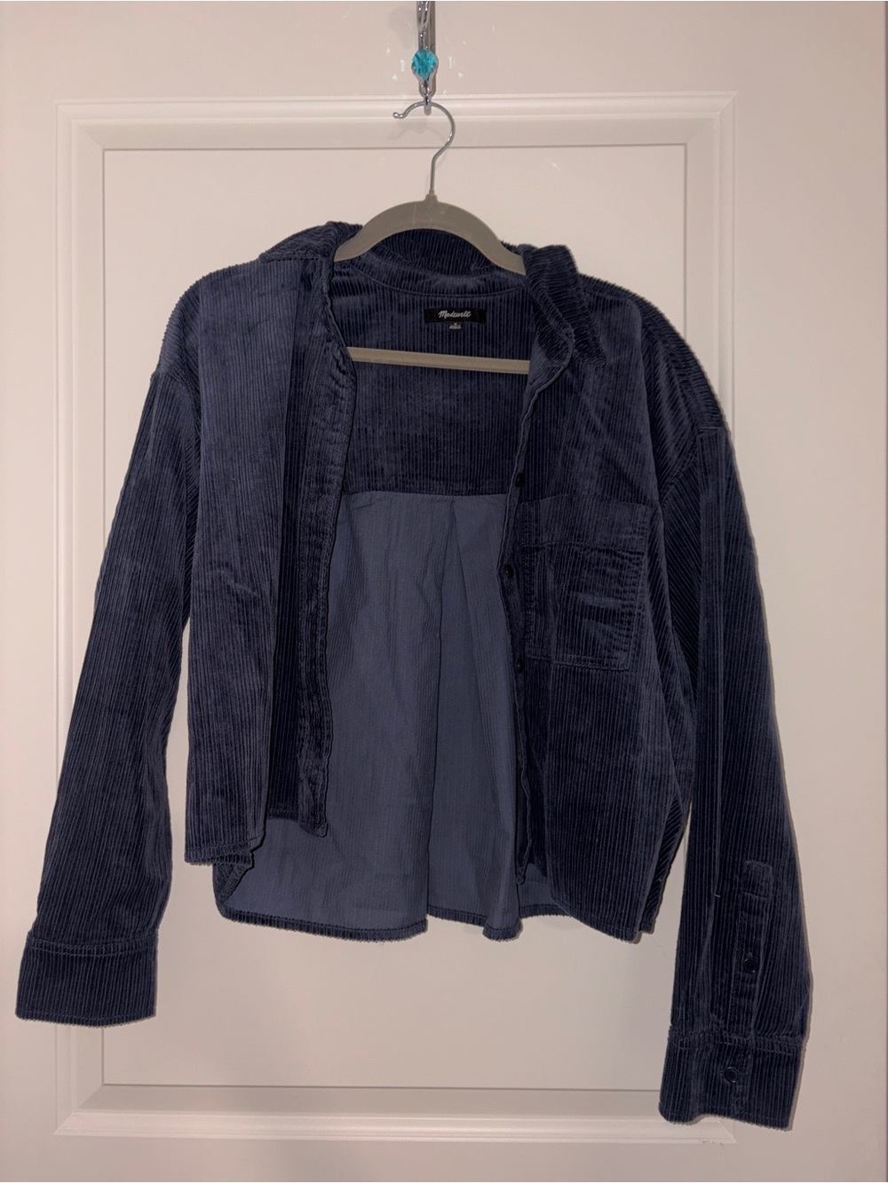 Madewell Navy Corduroy Hooded Jacket